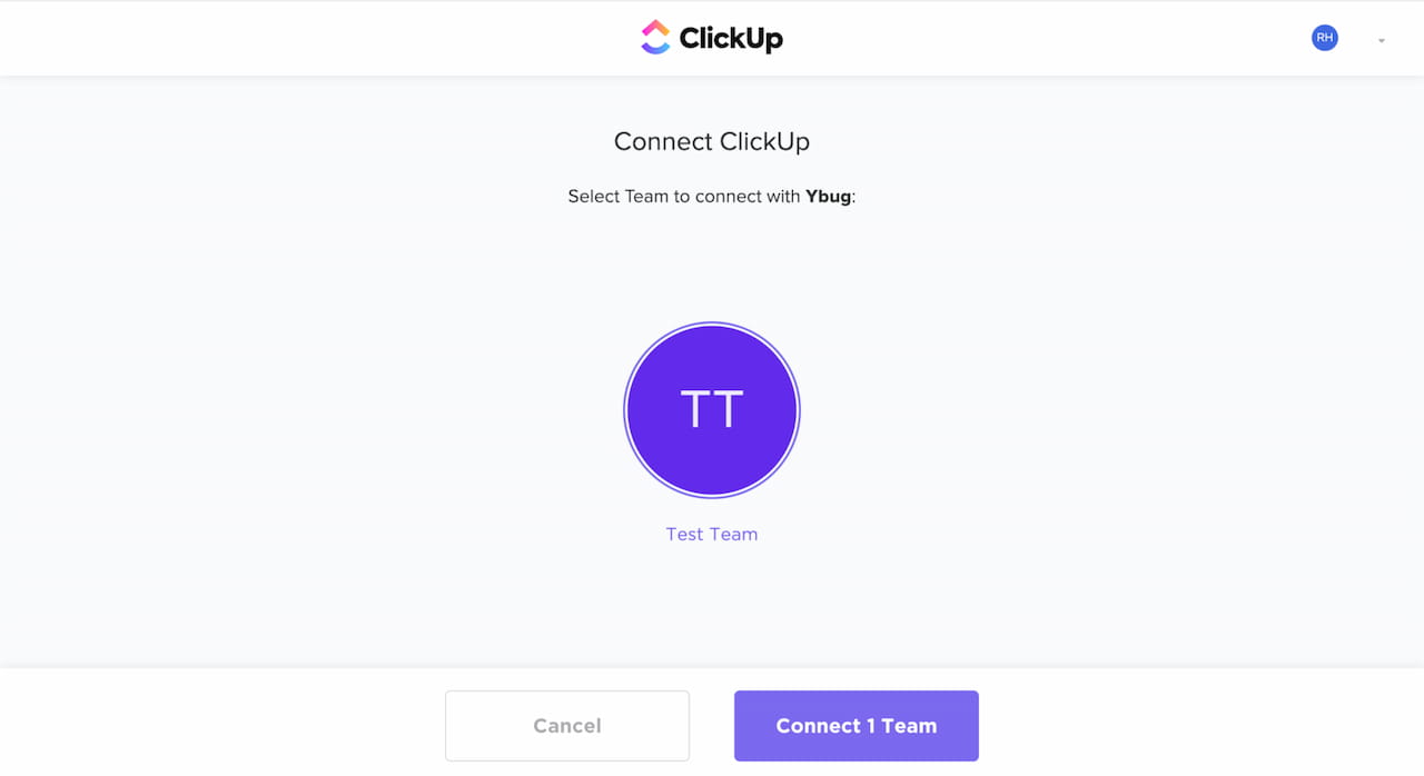 ClickUp authorization page