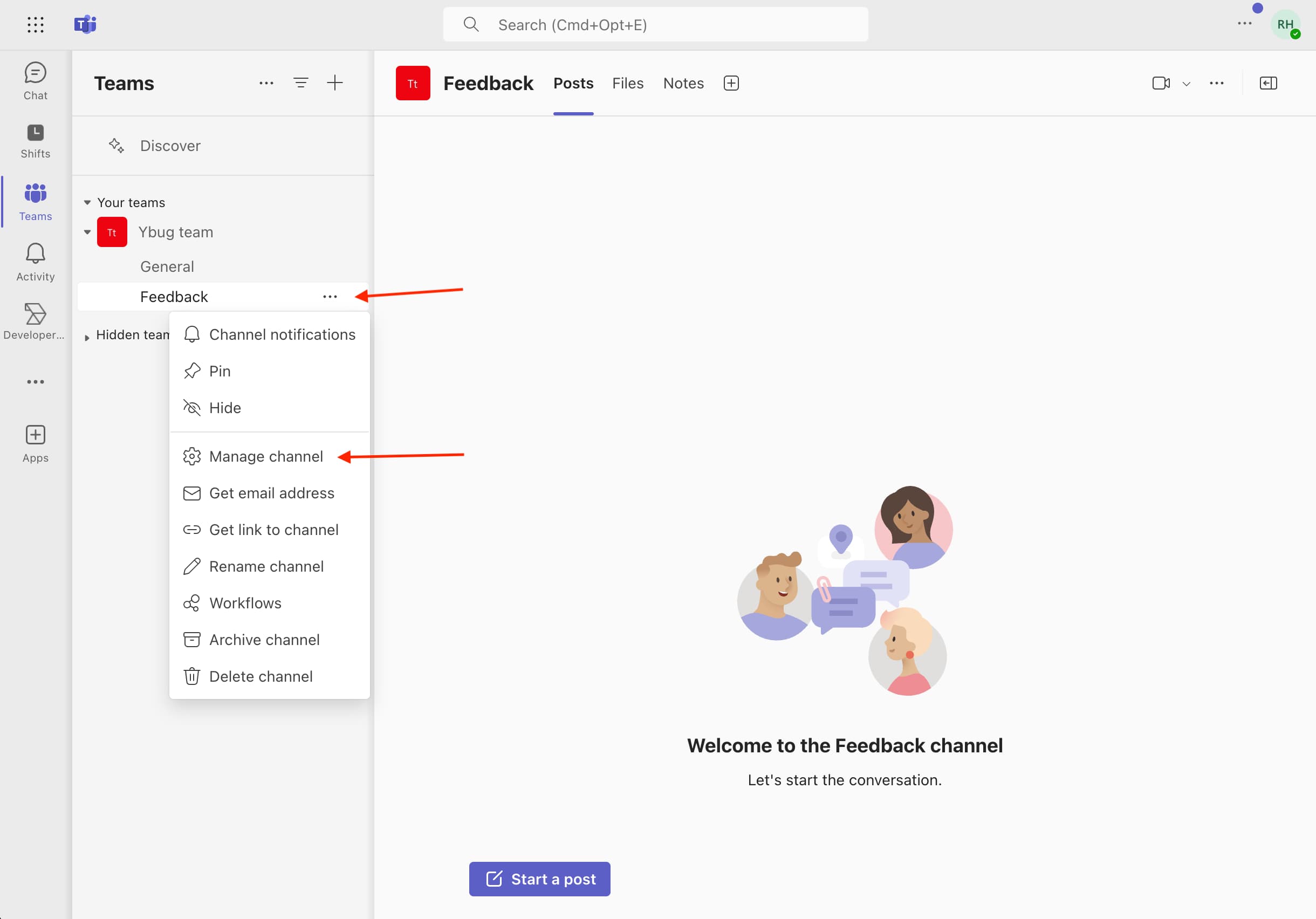 Microsoft Teams - add Ybug connector